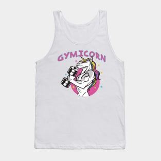 The Gymicorn, A One-ear Motif With Dumbbell Training Tank Top